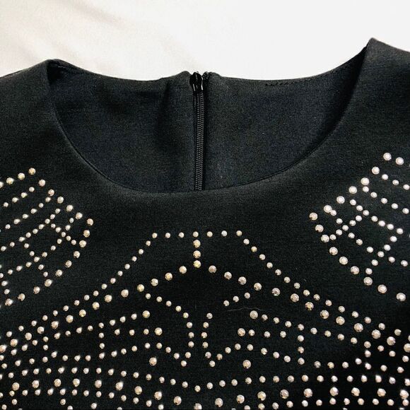 MEANEOR Long-Sleeve Black Top with Silver Studs - Picture 6 of 8